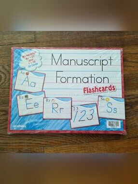 Abeka Manuscript Formation Flashcards - Blue and Red